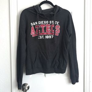 sdsu aztecs grey hoodie size large